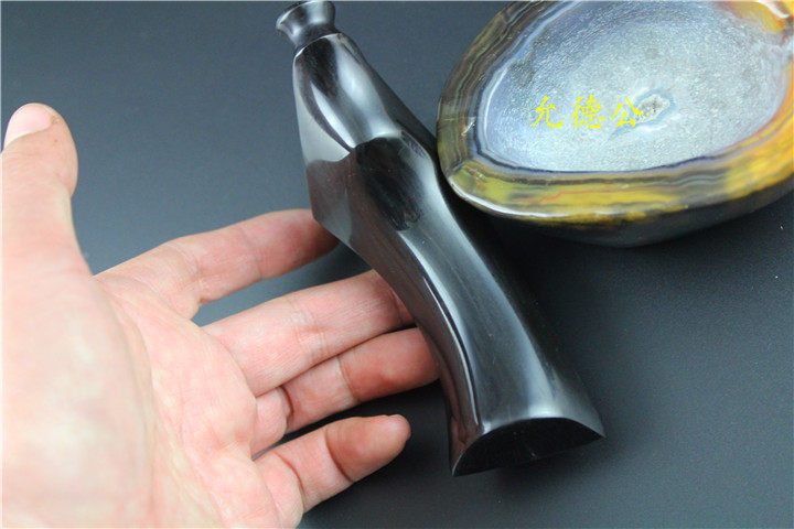 牛角弹弓黑水天罡干料大料手工扁皮把玩竞技飞镖