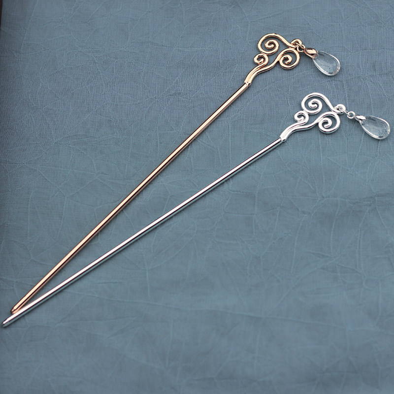 原创盘发神棍包发簪旗袍百搭流苏日常简约汉服发饰