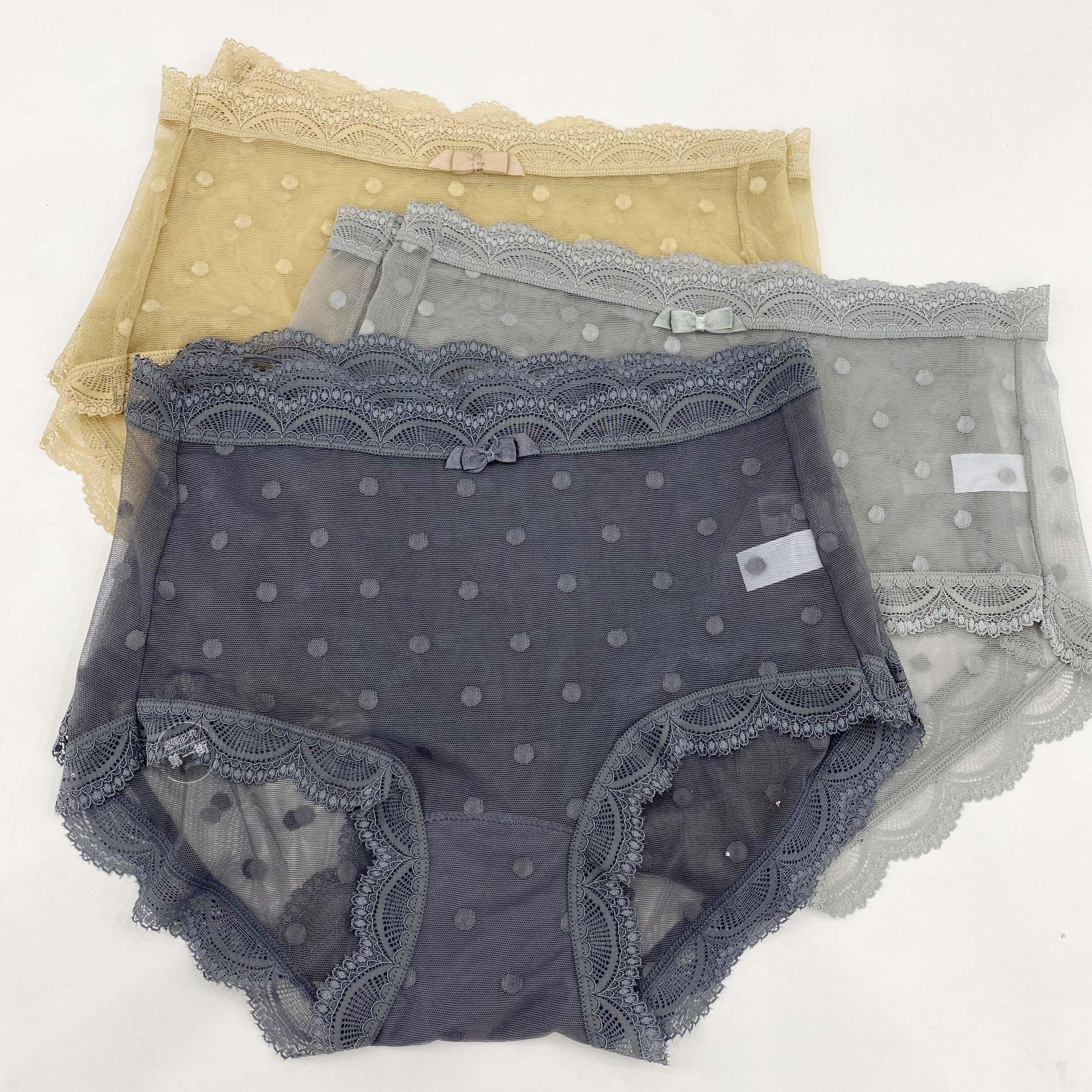 第一街外贸originalsingle法式波点性感薄款网纱丝滑女三角裤