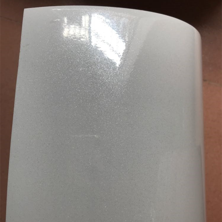 汽车白色贴膜年审亮白车顶透明车膜亚光白珍珠改色膜