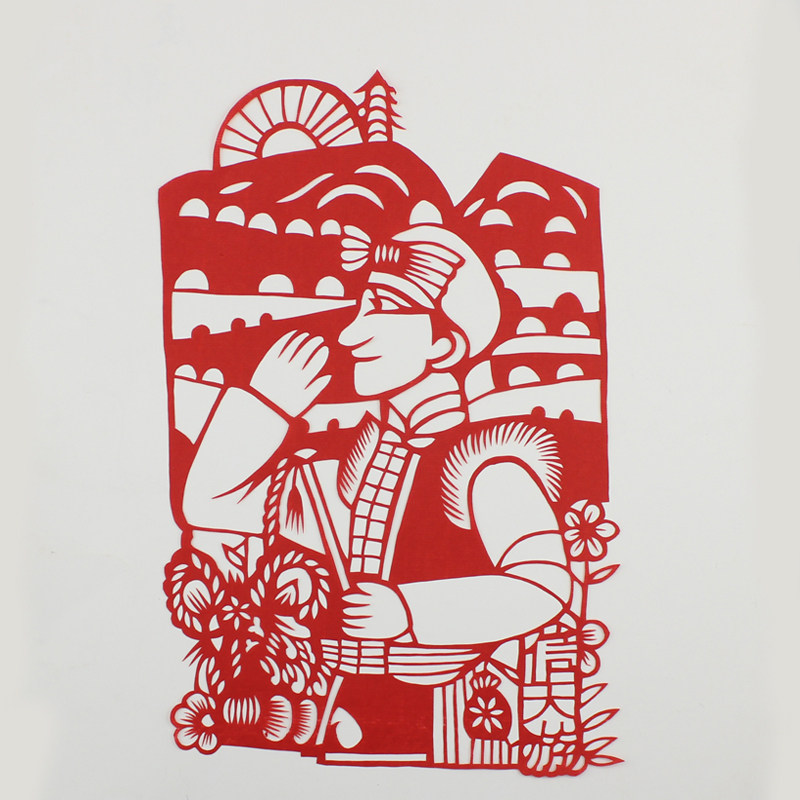 剪纸手工窗花工艺品民俗风情陕北民歌旅游纪念品家居装饰剪纸