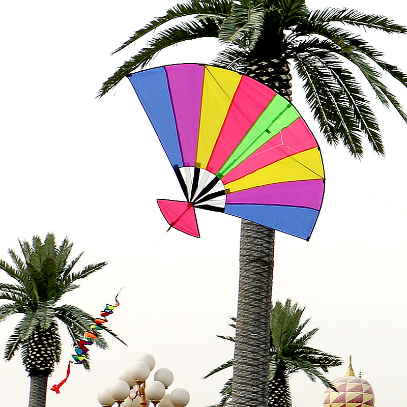 风筝潍坊恒江扇子老人转尾易飞初学者风筝