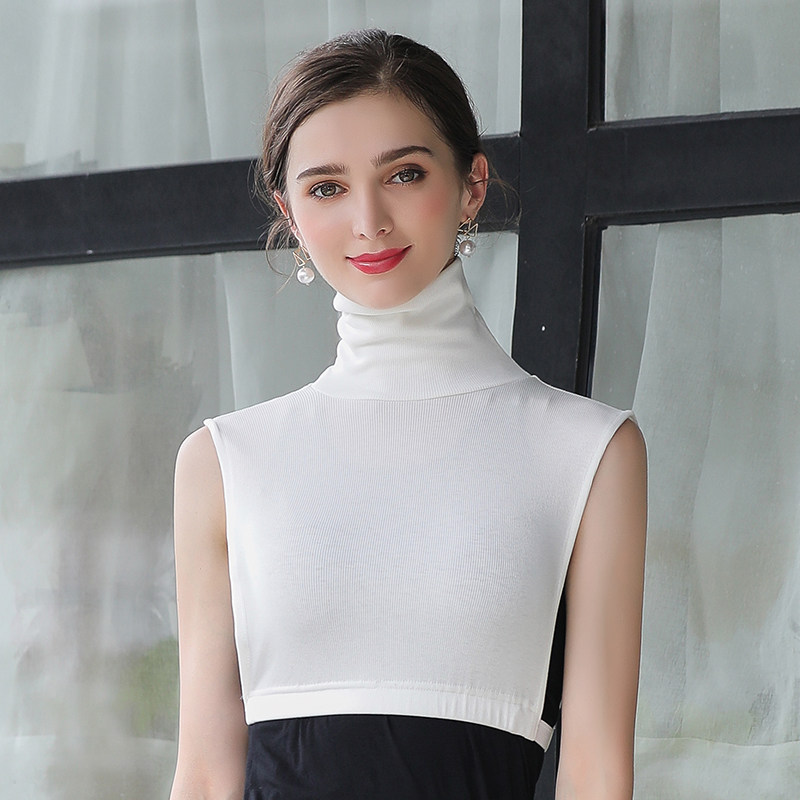 假领子女高领冬季毛衣百搭秋冬新款保暖围脖假领