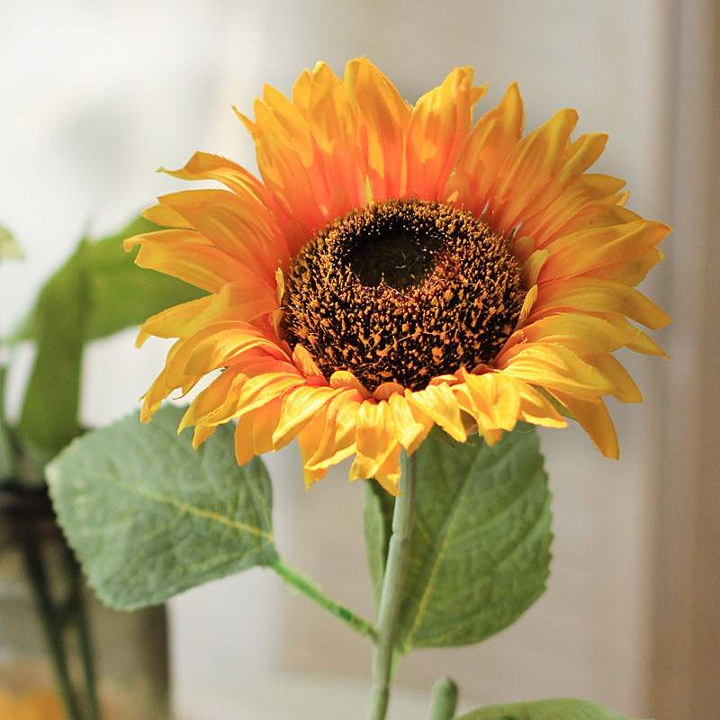 仿真花向日葵单支假花绢花套装花艺装饰花客厅落地餐桌花卉摆件