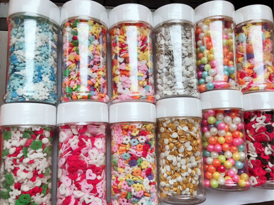 烘焙4瓶起包西班牙小糖片66g圣诞混装装饰雪花其他