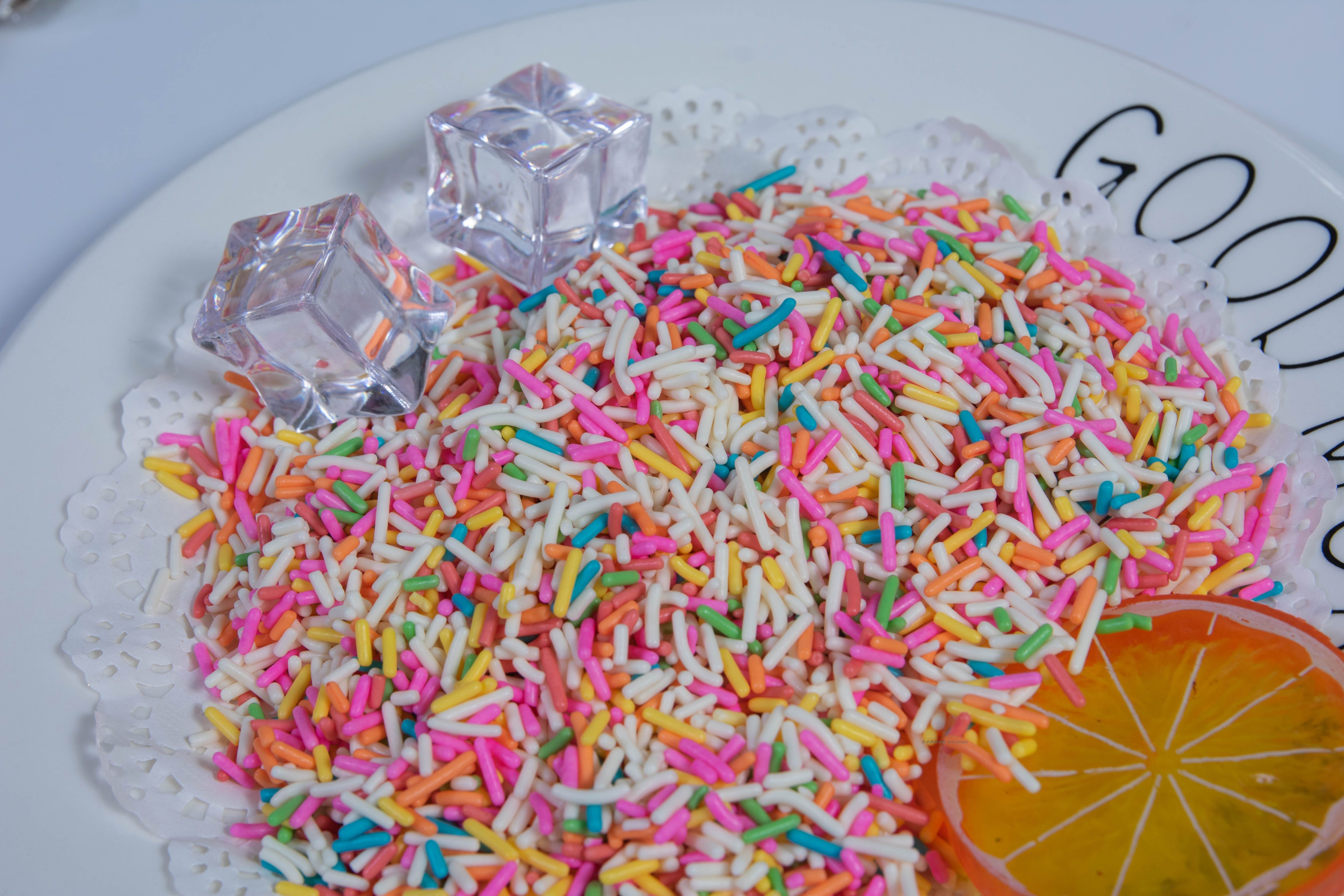 味佳七彩糖600g巧克力冰淇淋棒棒彩米糖条装饰12瓶其他