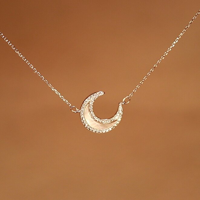 白贝母小众百搭礼物女友链送锁骨设计轻奢纯银项链