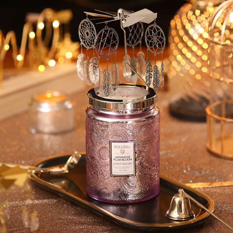 voluspa大浮雕杯薰衣草精油香薰蜡烛香氛家用安神助睡眠结婚礼物