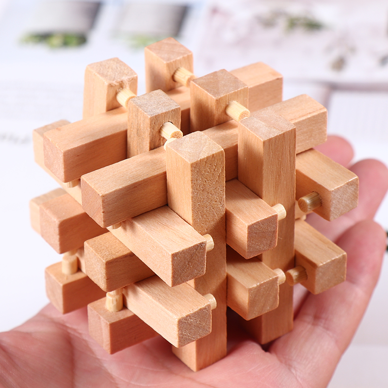 孔明锁十八木质鲁班18根锁解成人智力罗汉玩具解锁