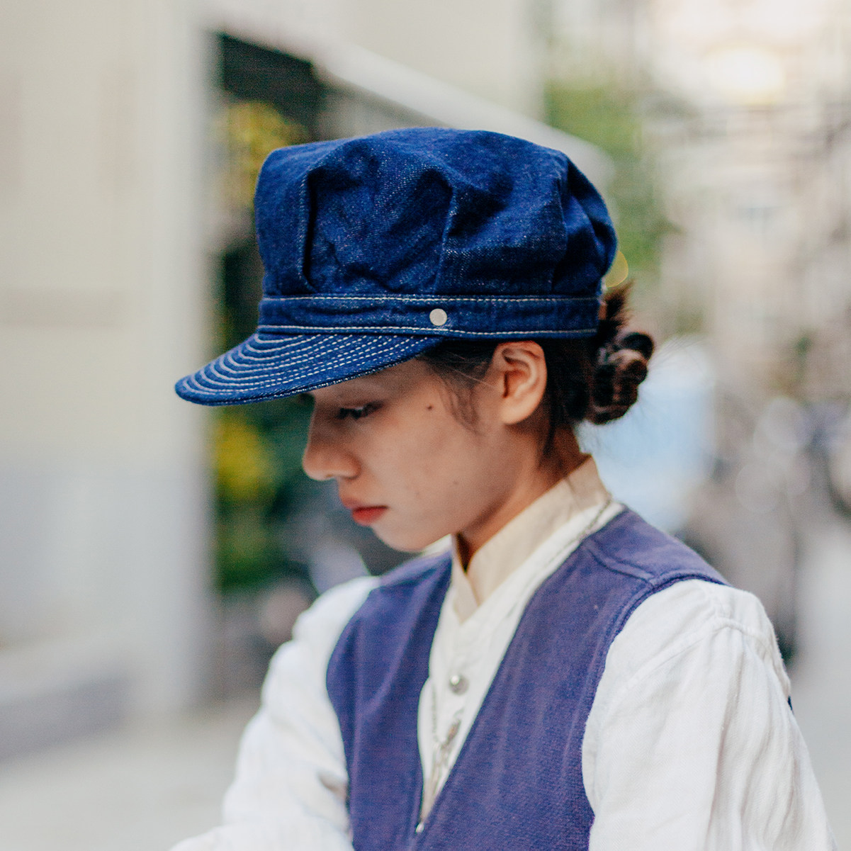官方代理日本decho手工纯棉22s21水洗折叠11oz帽子