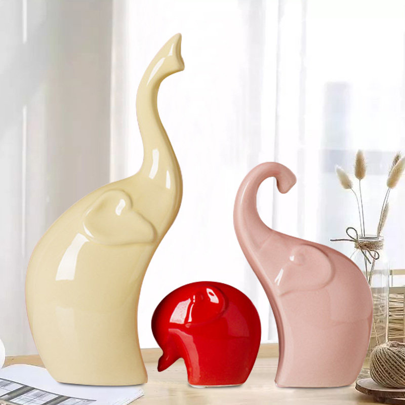 大象摆件北欧桌面鞋柜卧室室内电视酒柜装饰品花瓶