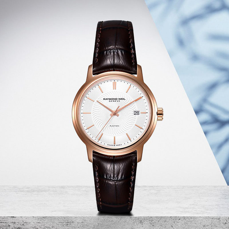 蕾蒙威raymondweil瑞士手表大师系列商务休闲皮带瑞士腕表