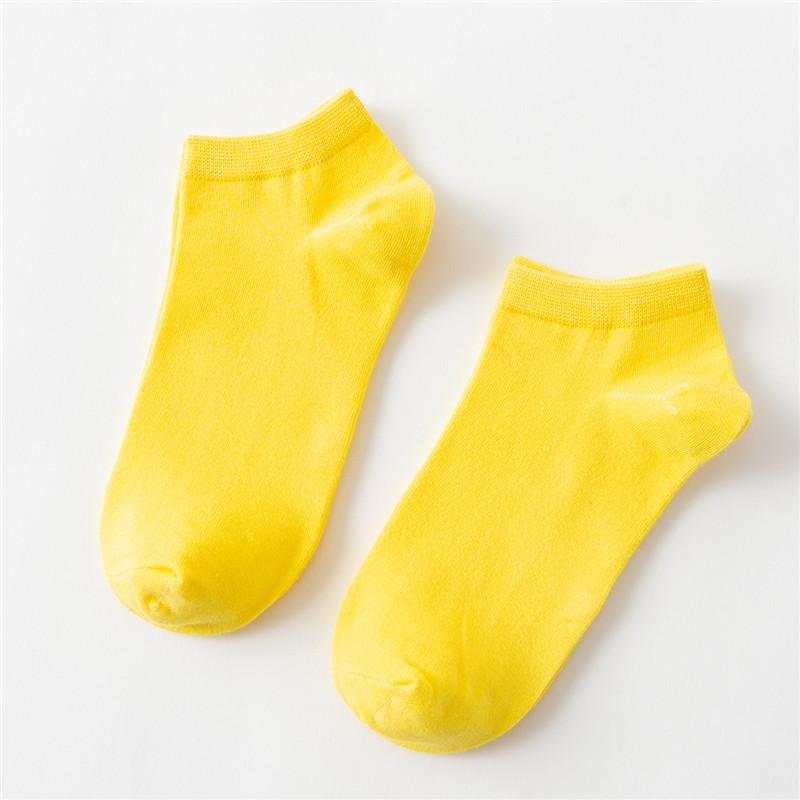 黄袜子结婚棉黄色袜子婚庆短袜隐形中筒男女情侣棉袜脚踩黄金