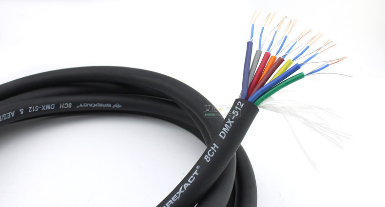 台湾日升彩虹8路多芯舞台灯光dmx512控制线多通通道视频线