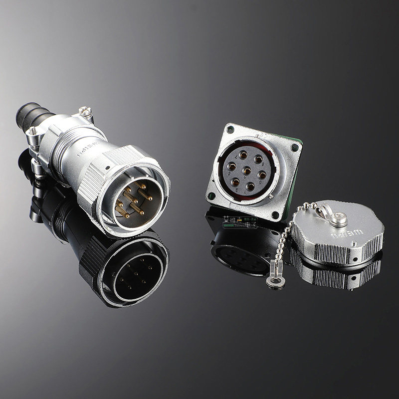 音箱威浦工业插头公母线阵音响喇叭7针功放插头