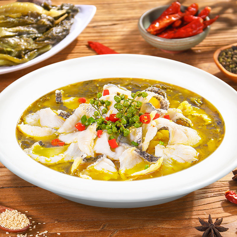 鱼片黑鱼安井冻品先生酸菜鱼419g水煮无刺腌制速食菜