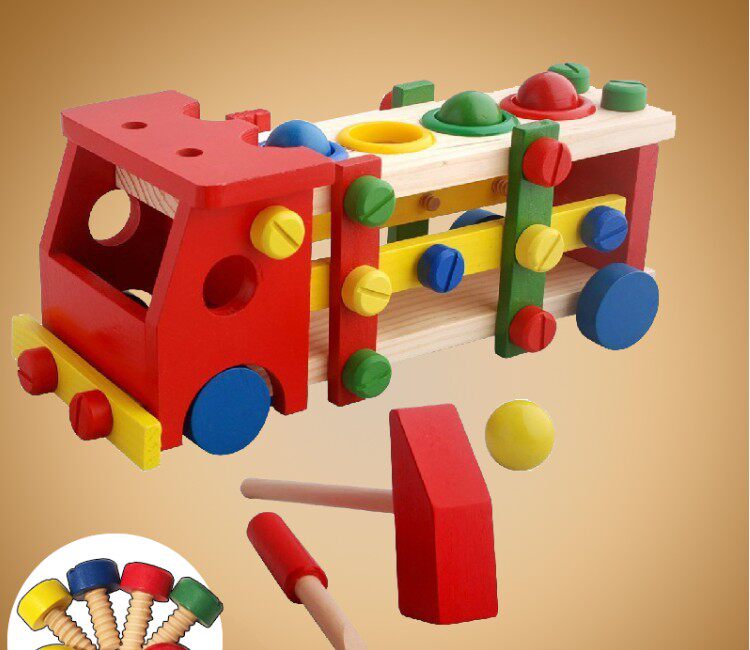 儿童拆装螺母木制敲球螺丝幼儿园中班大班益智其它早教玩具类