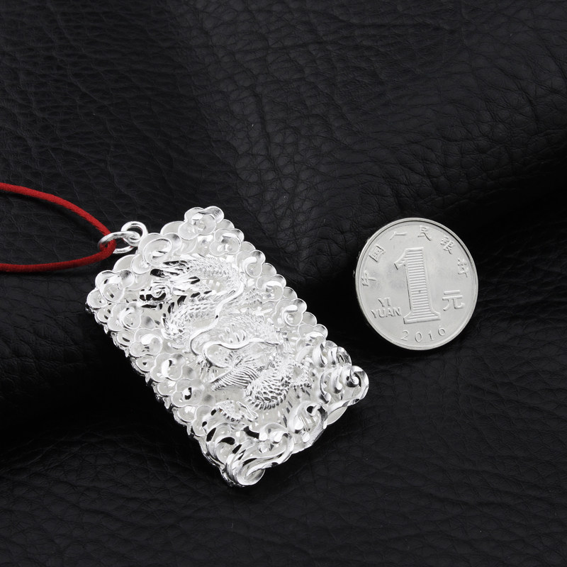 气潮男友饰品个性吊坠纯银白银千足项坠