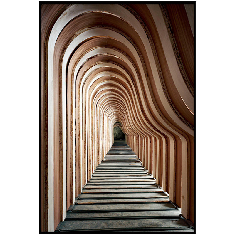 工业玄关装饰画建筑艺术抽象空间延伸客厅挂画办公室现代装饰画