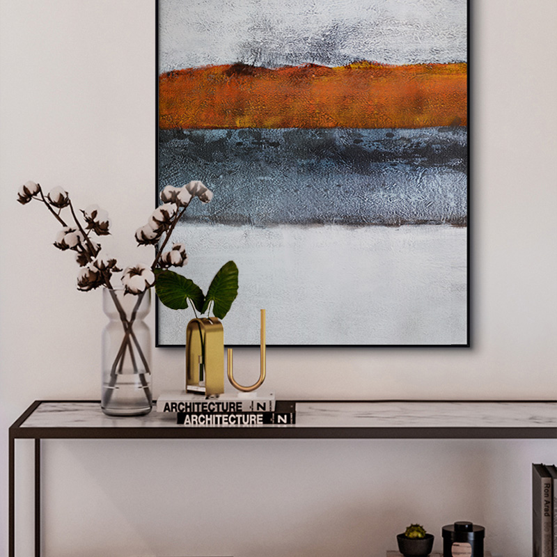 北欧风格入户玄关装饰画现代简约走廊尽头挂画办公室现代装饰画