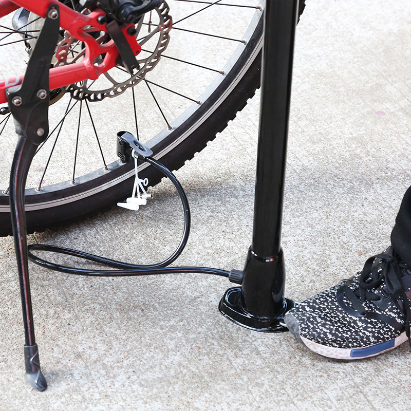 自行车打气筒家用内置高压充气筒电动摩托车汽车多功能打气筒便携