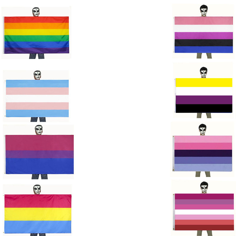 跨境货源同性节日旗帜150cm春亚纺丝网印5ft旗帜