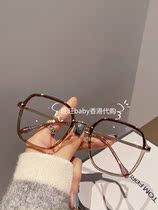 Colin Corft port style light extravagant face glasses square No degree anti-blue light Men and women