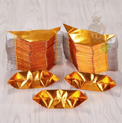 佛教用品4050cm大张金纸金箔纸覆膜金条折叠元宝金箔