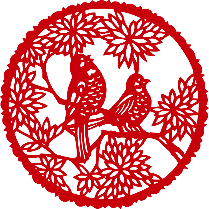 圆形镂空福字剪纸艺术无纺布毛毡喜庆过年年春节喜字