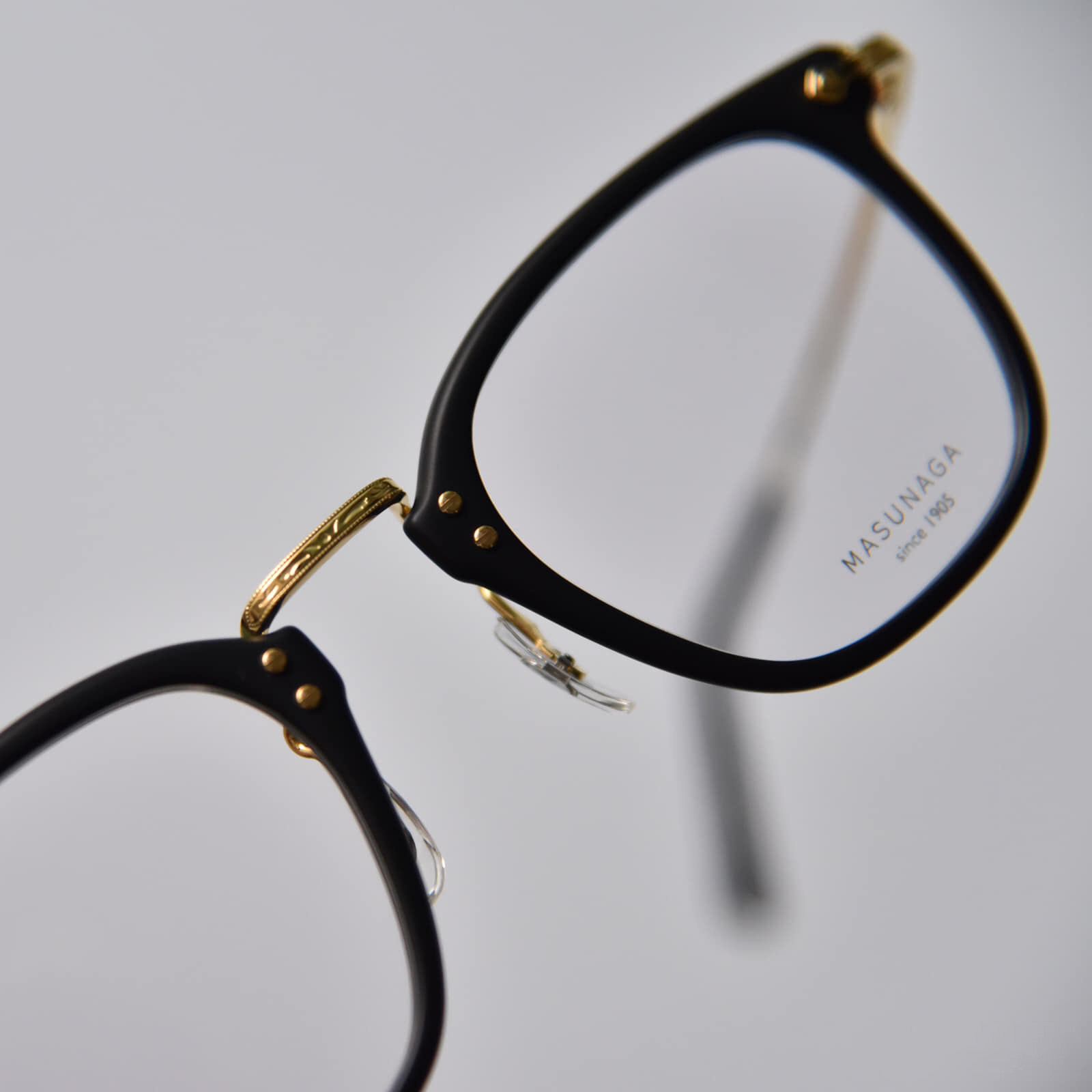 masunaga增永眼镜框男方方形近视镜架日本手工复古眼镜架