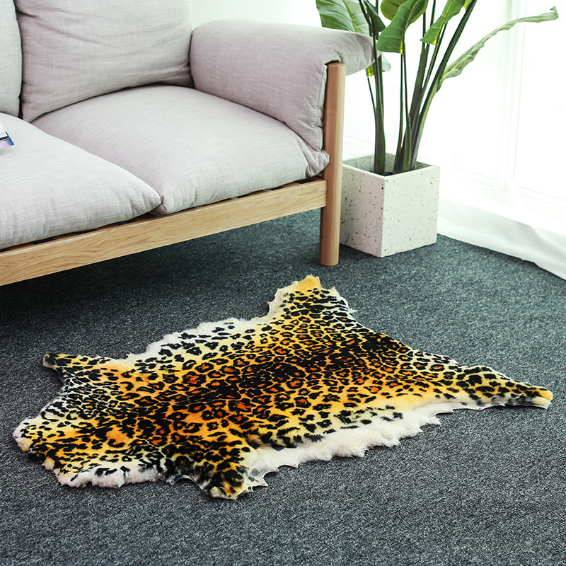 仿真老虎皮 客厅床边地毯皮毛沙发坐垫整张壁挂虎冬季飘窗垫椅垫