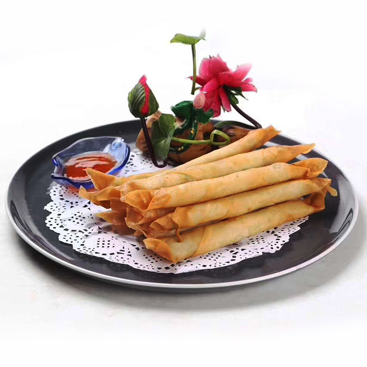 油炸脆皮葱香鳕鱼卷炸春卷小吃海鲜点心美食包装速食菜