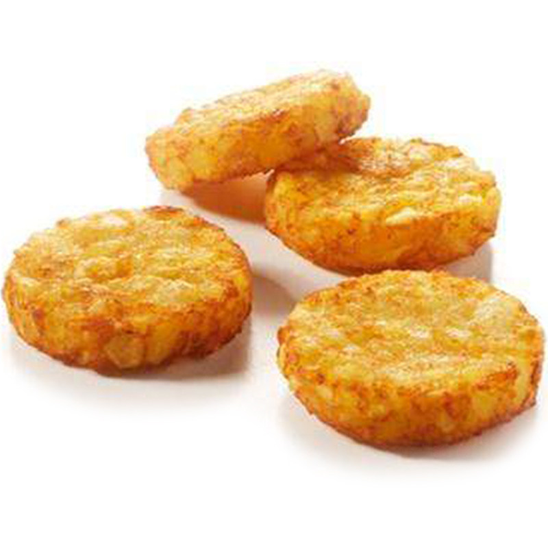 圆形小薯饼冷冻土豆饼冷冻西式快餐店美食小吃薯类制品