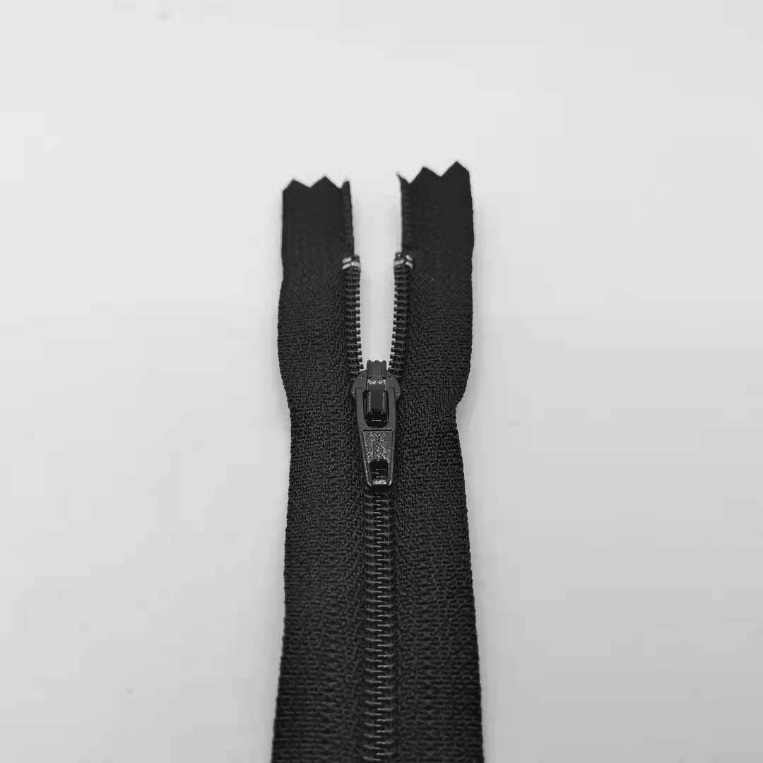 ykk3尼龙黑色7寸裤子有锁闭口拉链西裤门襟拉链