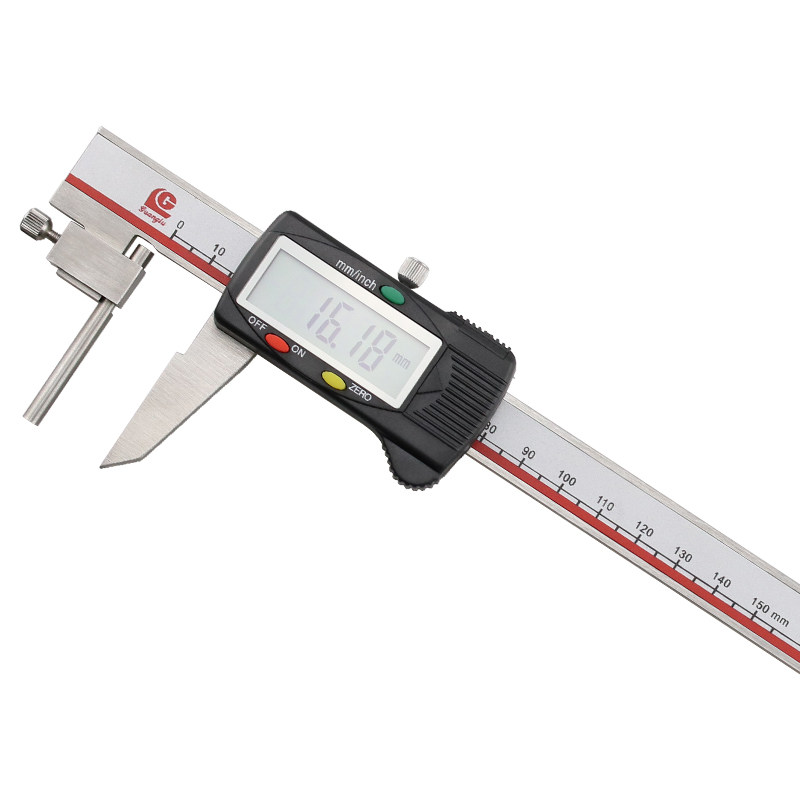 广陆数显管壁游标卡尺0150200mm电子壁厚卡尺测管电子数显卡尺