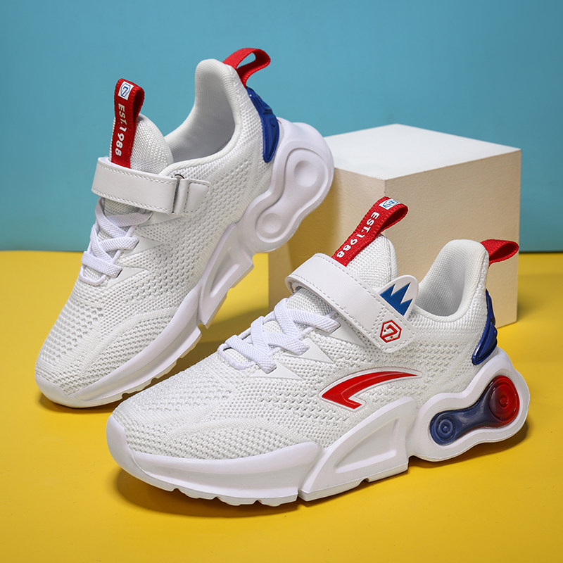 七波辉男童童鞋小白小白鞋鞋子2022春夏中大女童运动鞋