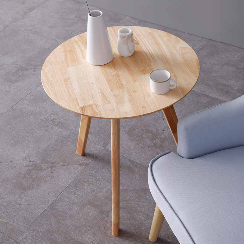 茶几桌子简约现代小桌圆形矮桌移动餐桌休闲角几