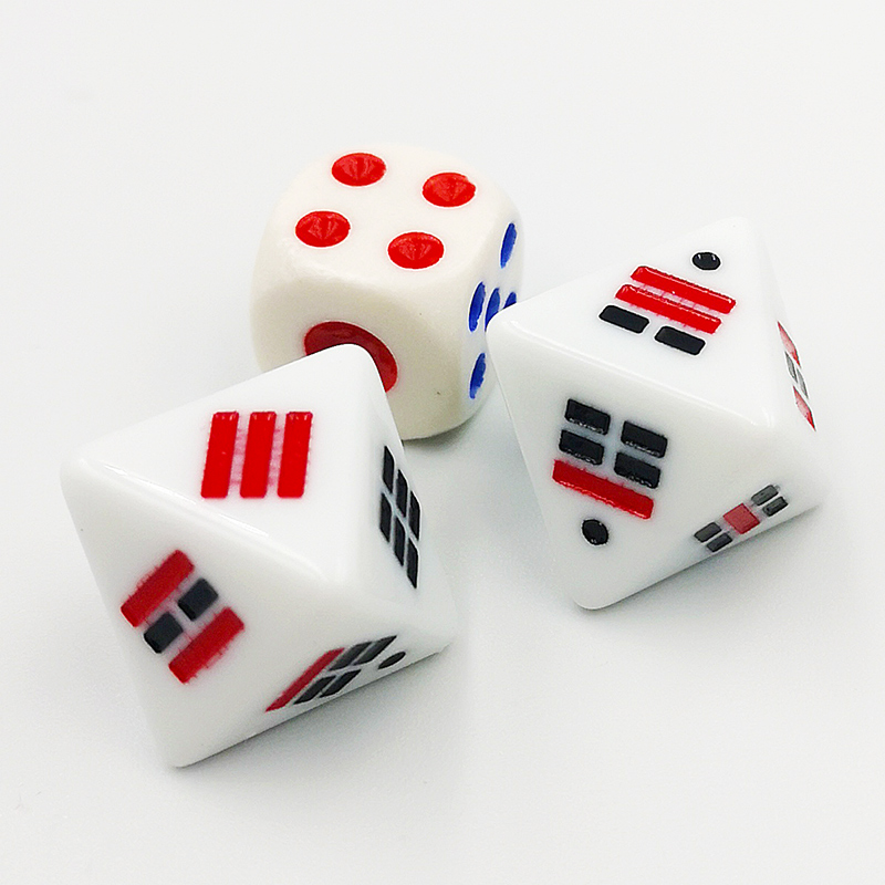 骰子台湾周易八门八卦六爻正品面色八面18mm色子