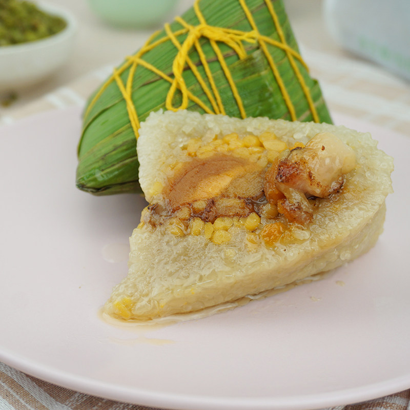 肉粽广东特产粽子新鲜绿豆咸肉端午节蛋黄瑶柱粽子