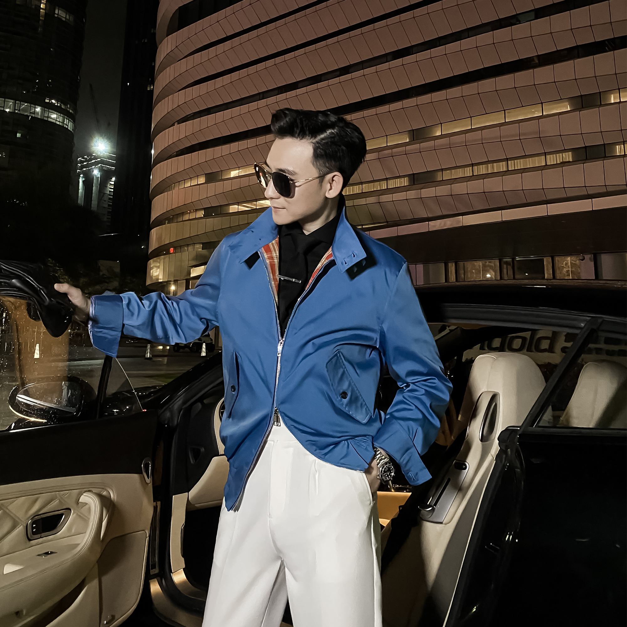 【DAIO ETHAN】韩国原创男士秋季翻领纯色外套收腰立领休闲夹克潮