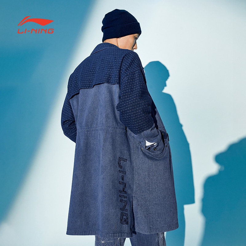 李宁夹克男款秋季中国系列舒适时尚宽松水洗运动茄克
