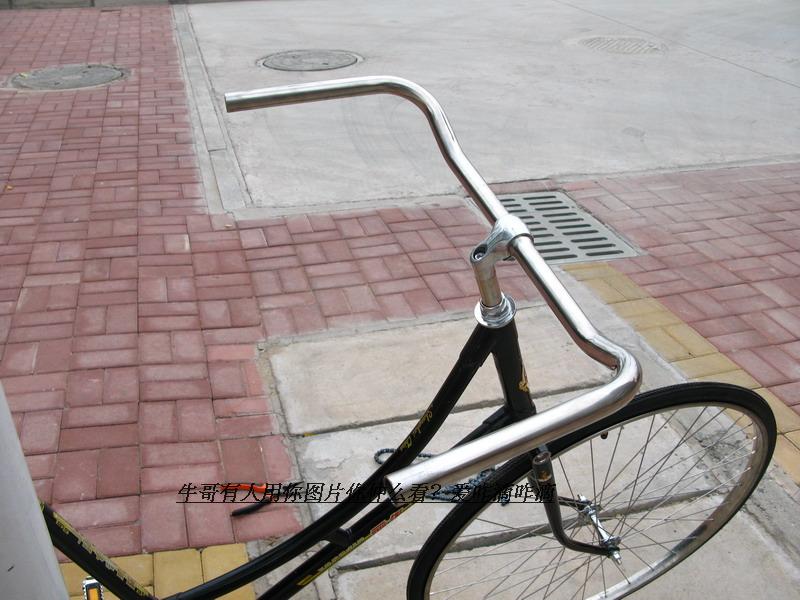 日本自行车254不锈钢公主26寸28寸改死复古大弯自行车把立