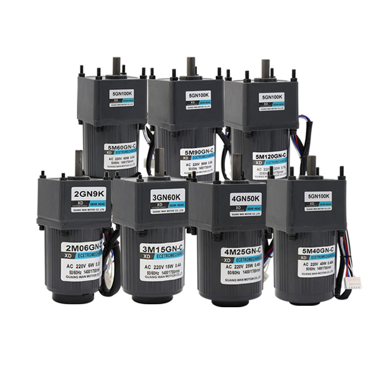 220v交流慢速电机6w-200w大功率齿轮减速电机微型低速电动小马达