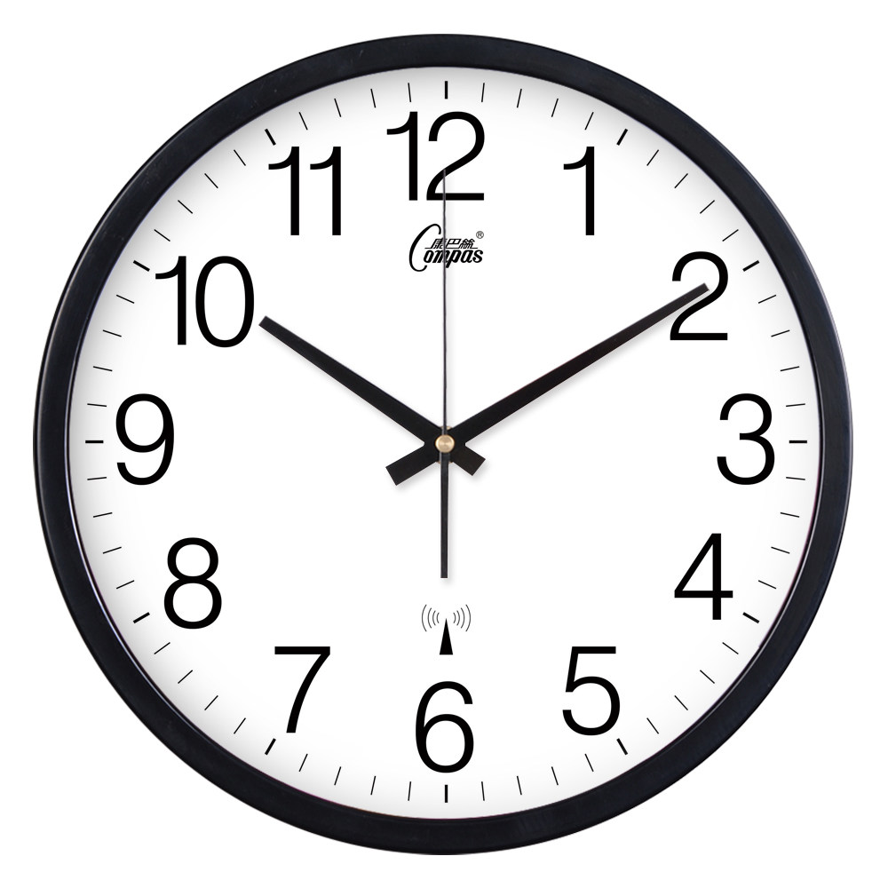 康巴丝大号家用钟家用电波现代挂钟简约钟表创意挂钟