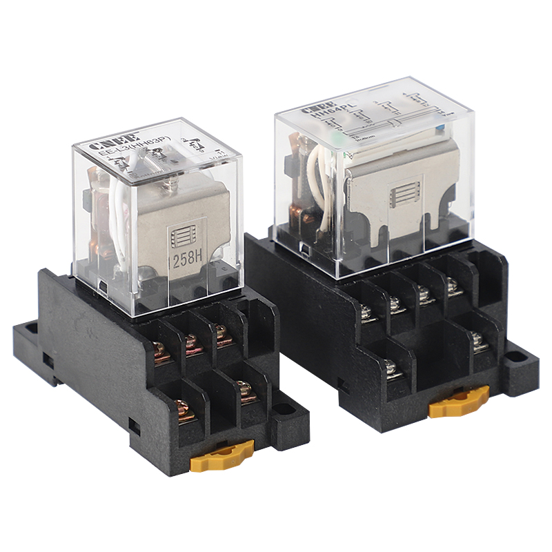 艺杰直流24v小型电磁中间继电器220v交流12v继电器