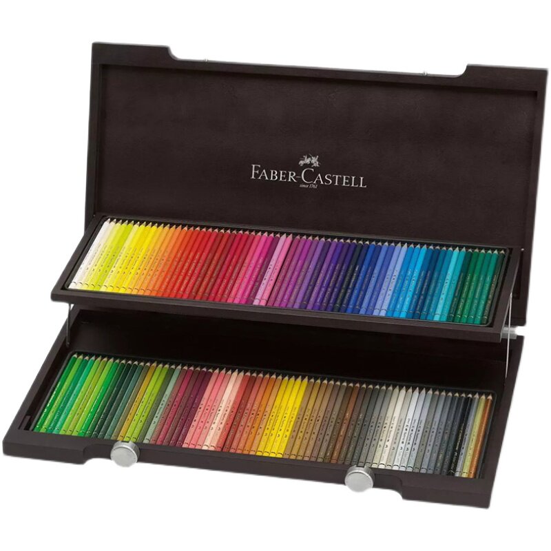 德国进口辉柏嘉油性彩铅120色木盒套装艺术家彩色铅笔