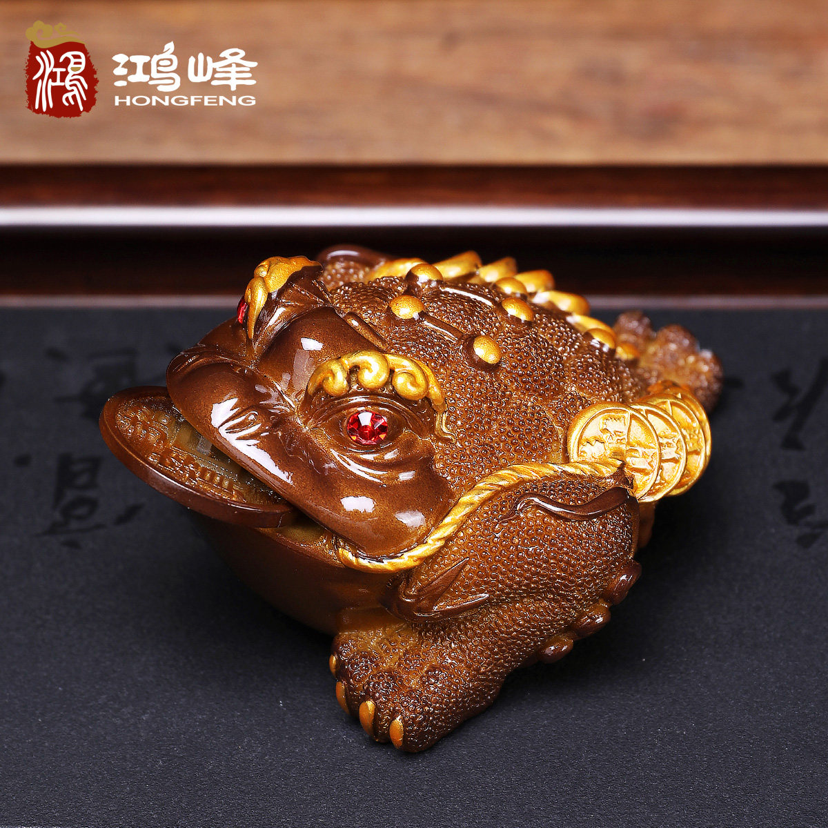 招财蟾蜍变色金蟾宠物摆件茶台装饰茶道配件茶宠摆件