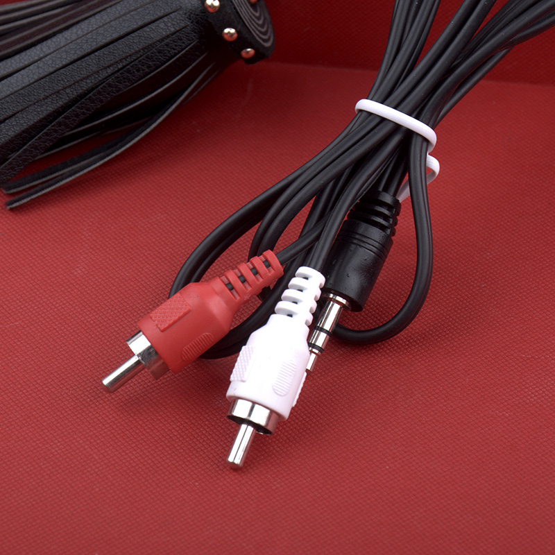 音频手机有源音箱连接数据线一分线插音响35转视频线