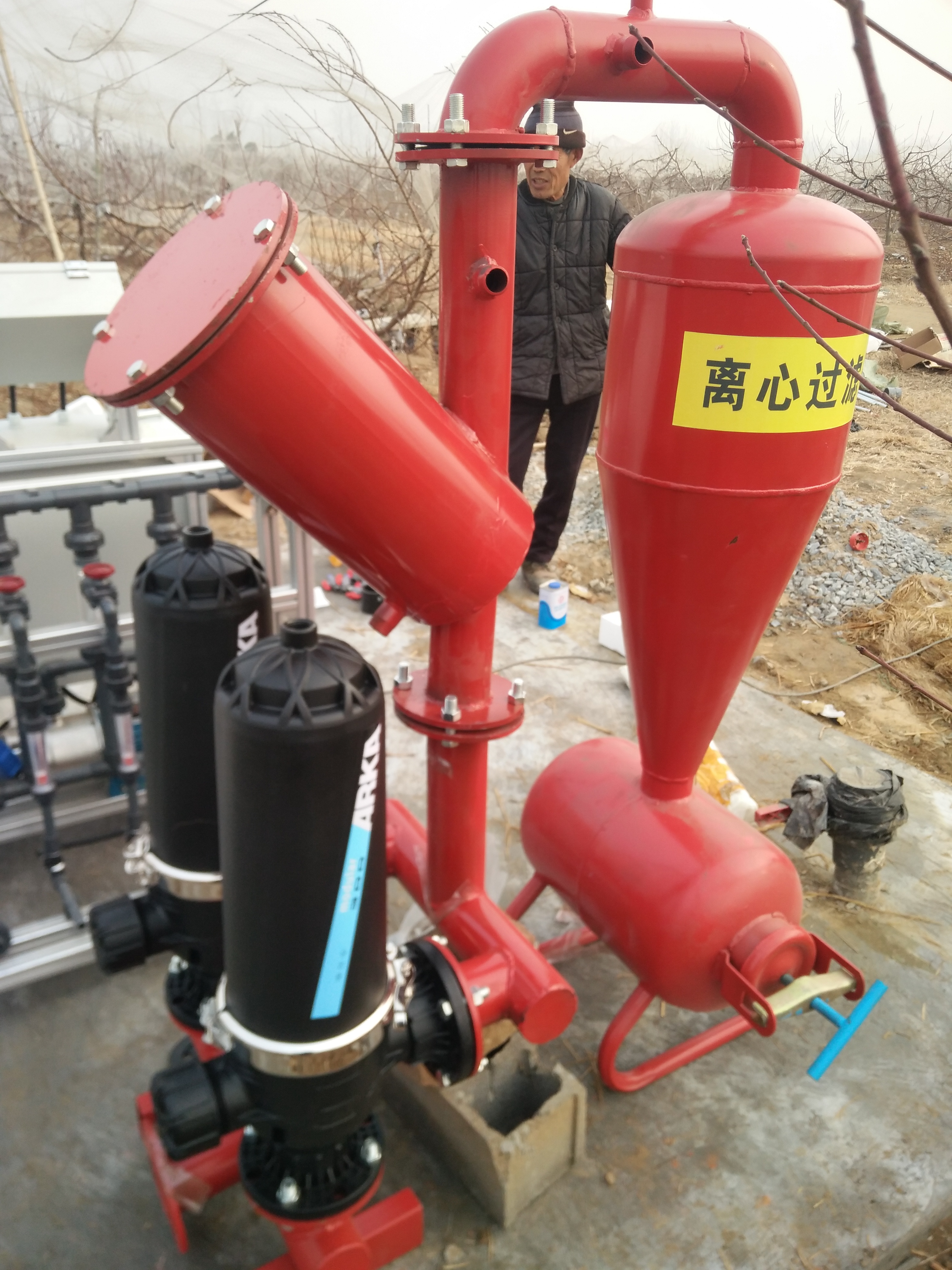滴灌喷灌离心加网式钢制农用灌溉过滤器水肥一体化施肥罐厂家直销