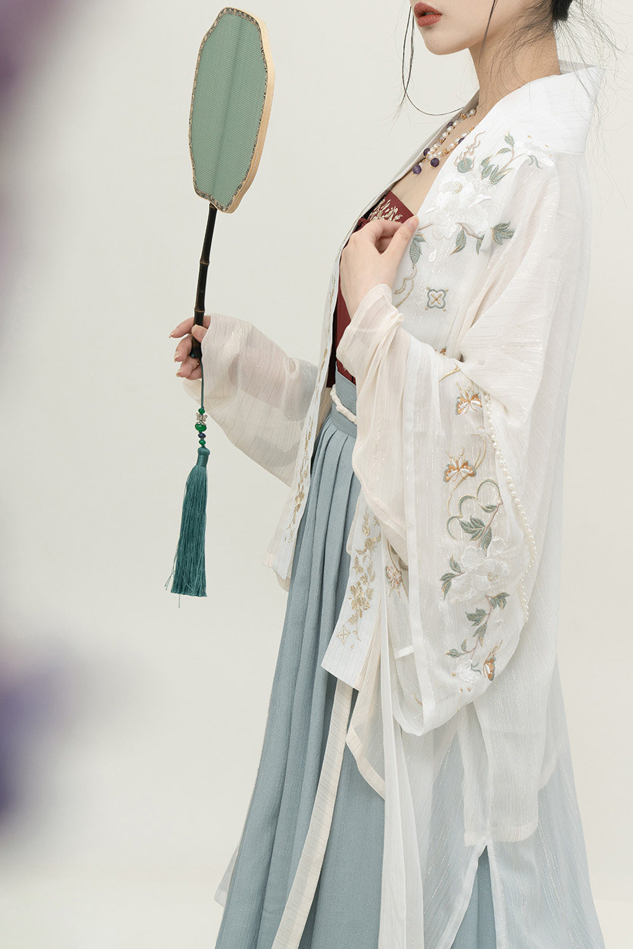 白鹿宋制传统改良宋抹长干寺原创倾城白倾城汉服汉服